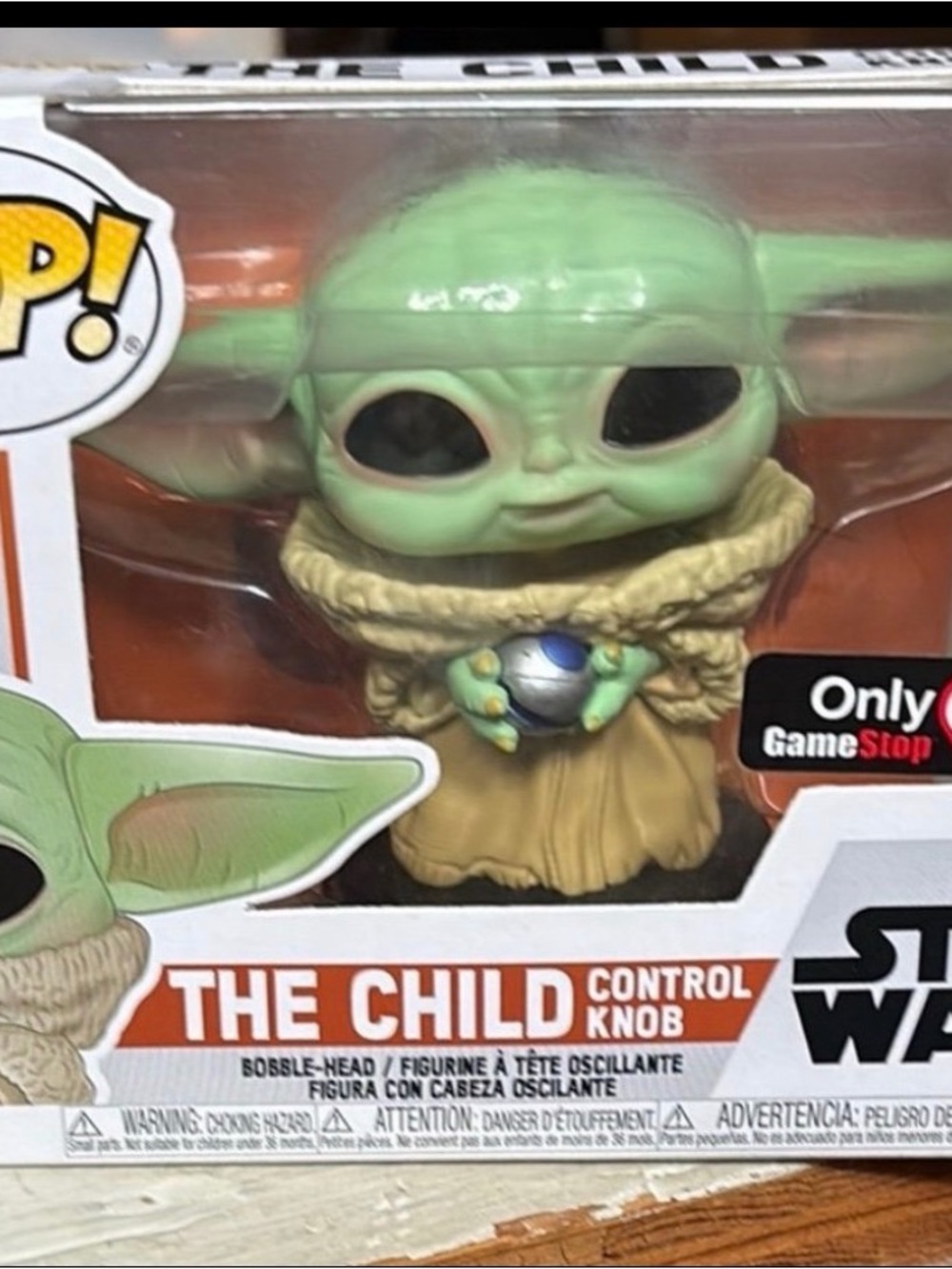 Funko The Child Bobble-Head Figure in Green and Tan with Silver Control Knob
